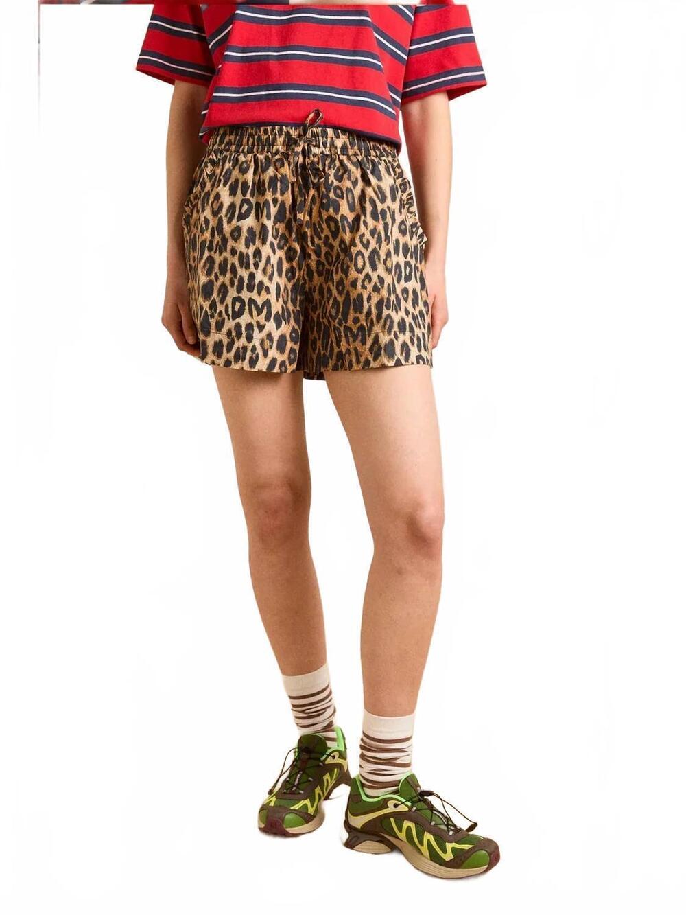 NEW DAMSON MADDER pull on shorts in leopard